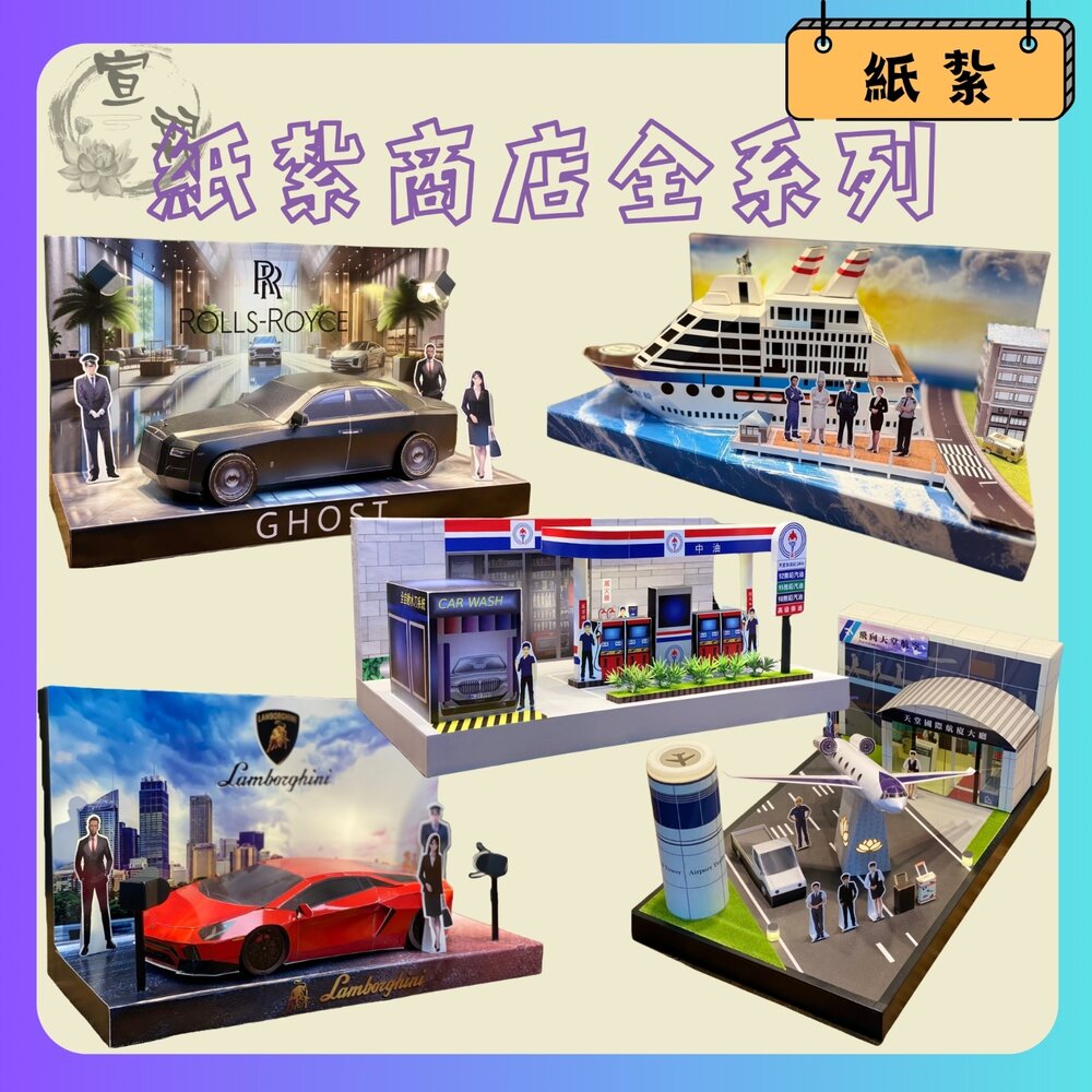 【台中35年老店】紙紮商店街套組|紙紮用品|往生祭祀|追思供奉-圖片-2