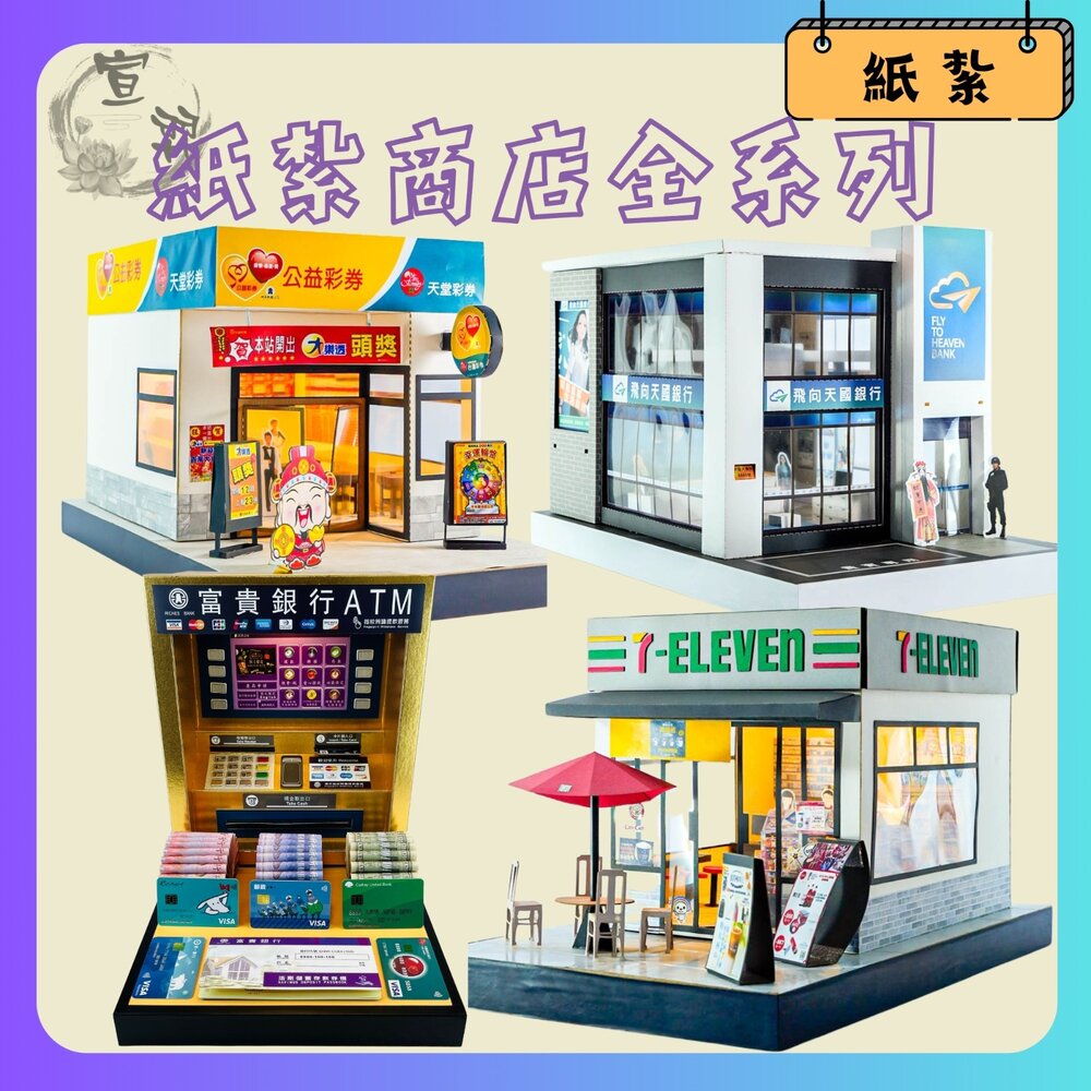 【台中35年老店】紙紮商店街套組|紙紮用品|往生祭祀|追思供奉-圖片-3
