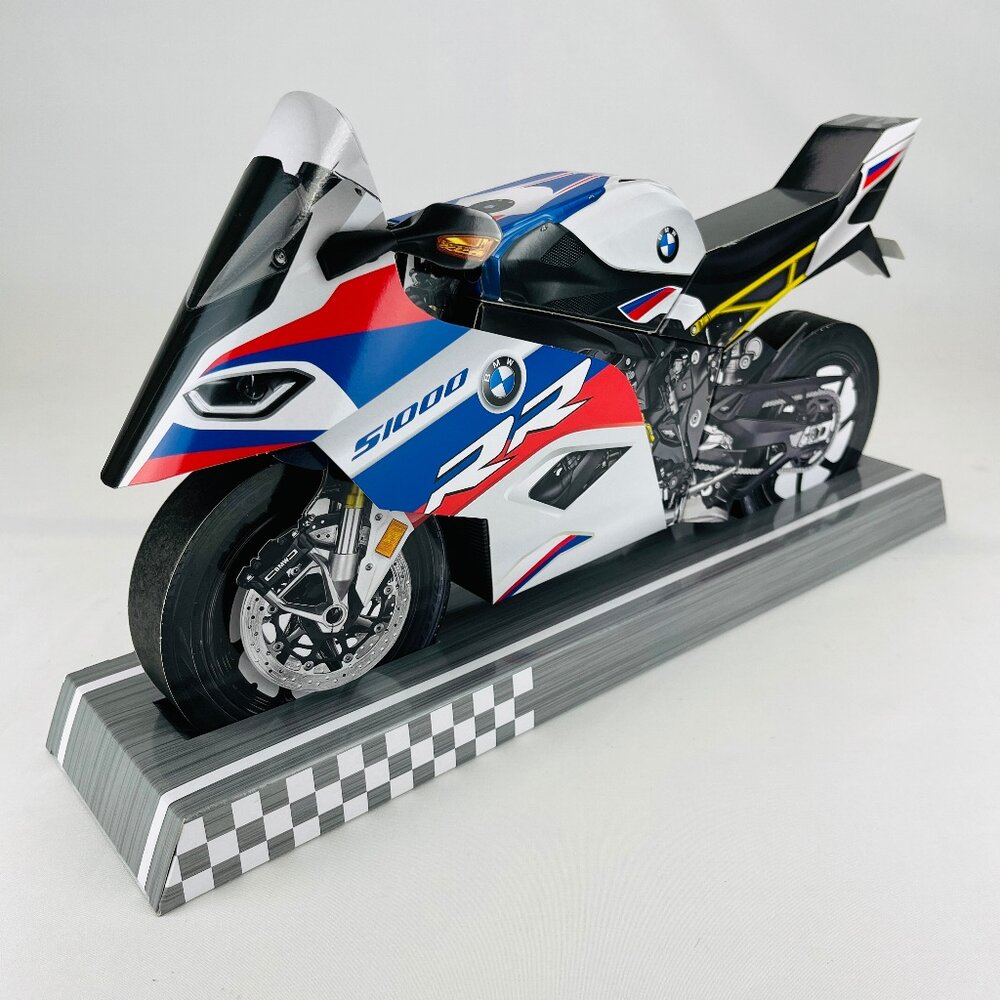 25450507353-【台中35年老店】紙紮機車 紙紮BMW 紙紮寶馬 紙紮重機 藍色