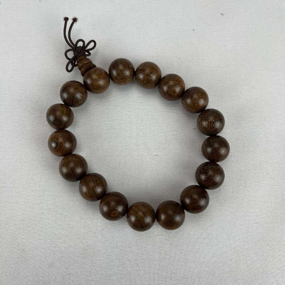 【台中35年老店】佛珠手環 佛珠 手環 金絲檀木 12mm*17顆 手串-圖片-1