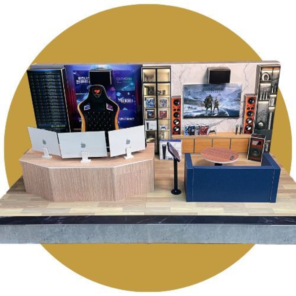 【台中35年老店】紙紮電競娛樂組合 紙紮電動 視聽娛樂 免運 小爐口 台中爐口 法會 祭祀 禮儀-圖片-2