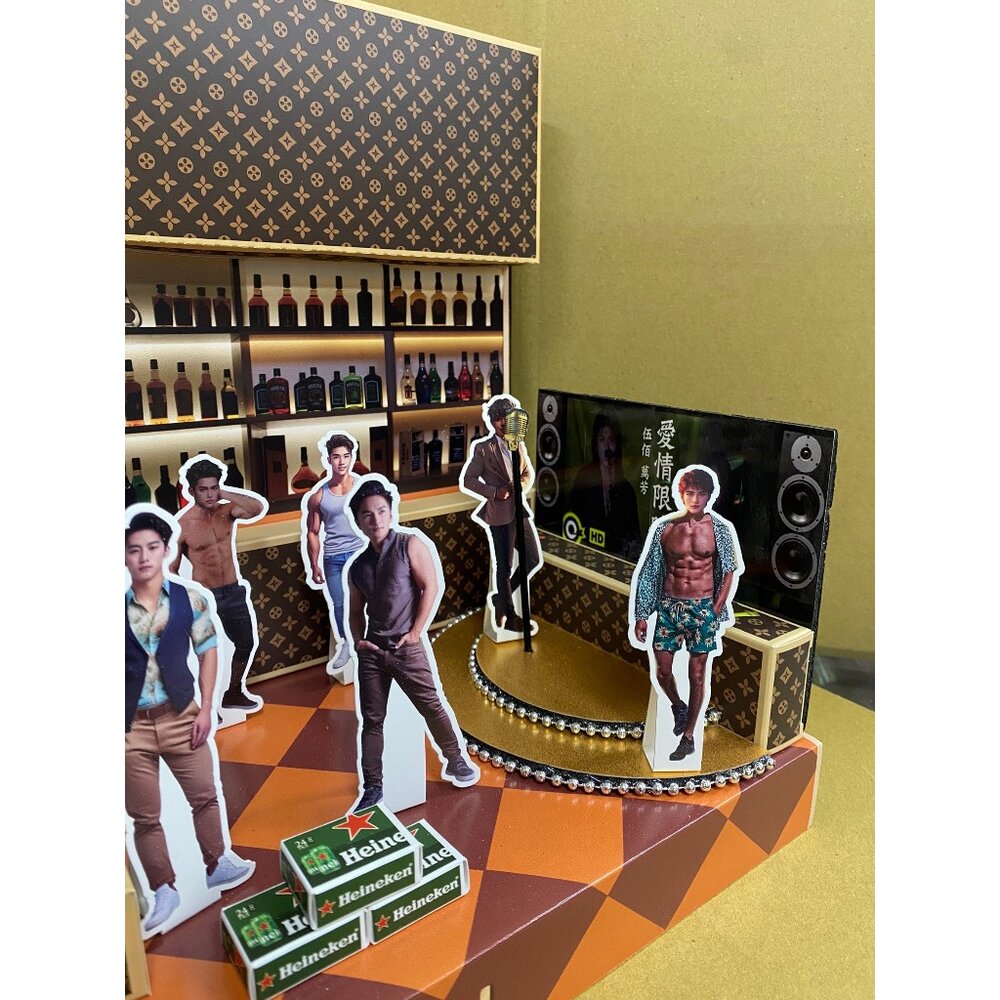 【台中35年老店】紙紮型男酒店 紙紮型男 紙紮酒店 紙紮酒吧 俱樂部 舞廳 酒吧 祭奠送禮 蓮花 元寶 禮儀 祭祀-圖片-4