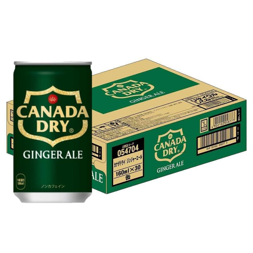 054704-[箱出]日本 CANADA DRY 薑汁汽水 薑汁風味 汽水 碳酸飲料 30罐/箱