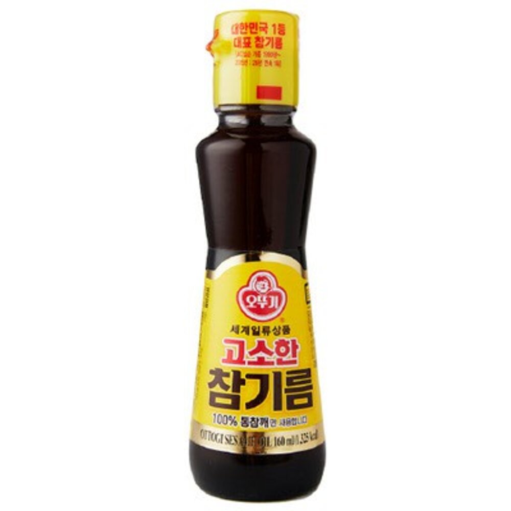 韓國不倒翁OTTOGI 醇香100%芝麻油 160ml 韓國芝麻油 芝麻香油 韓式料理必備 韓國必買-圖片-1