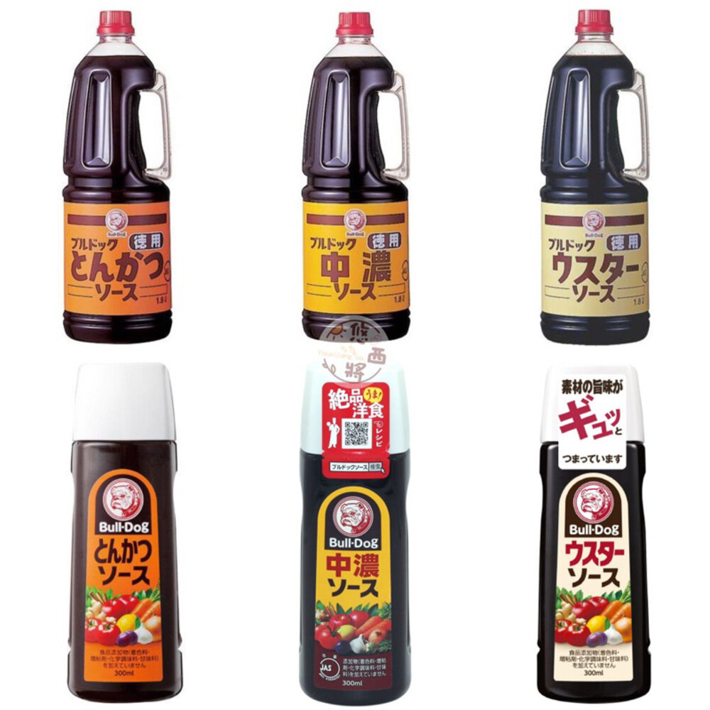 1086519402-日本狗牌BULLDOG德用中濃醬濃厚豬排醬日式狗頭牌日本豬排醬豬排醬日本烏醋伍斯特