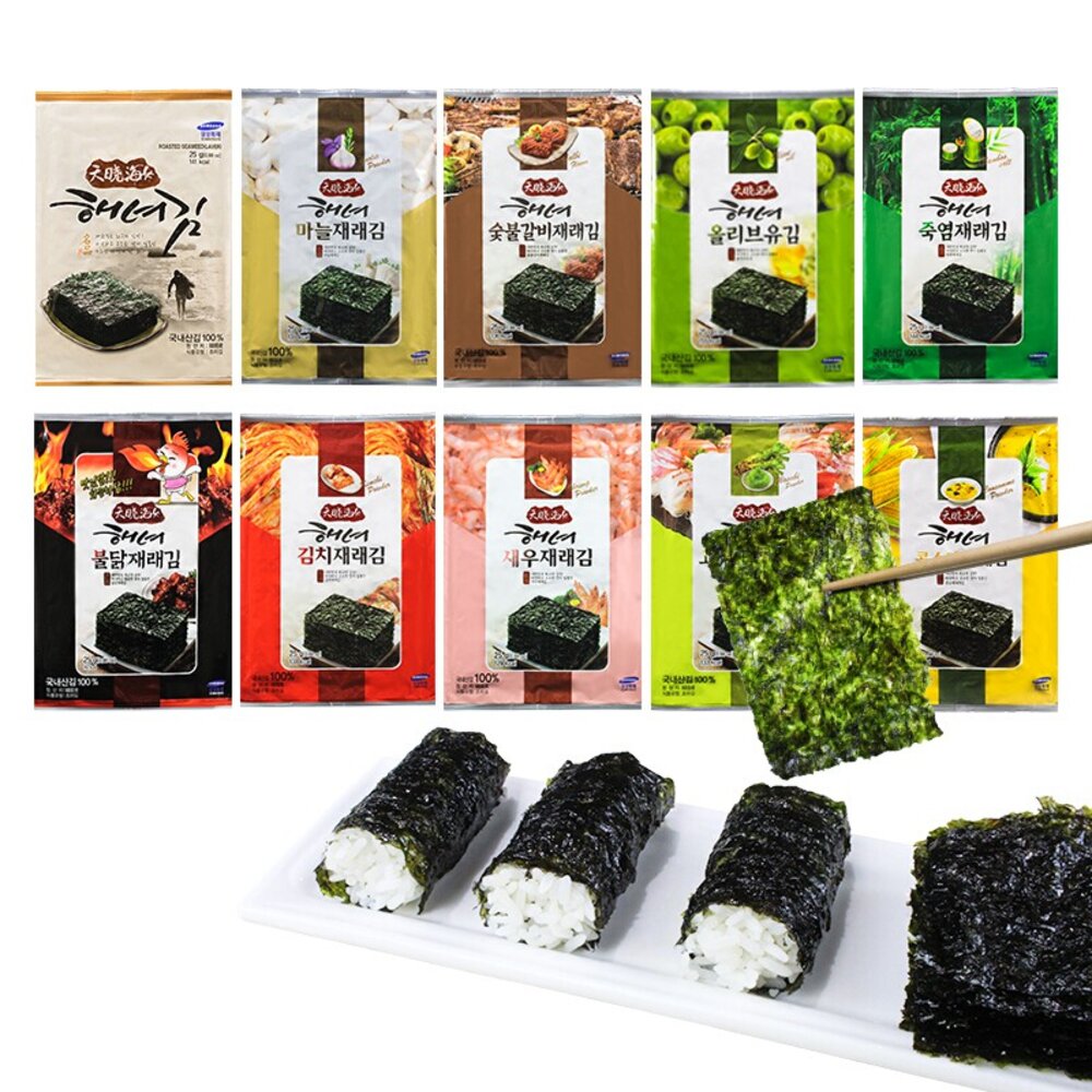 11905569879-韓國 一袋 濟州島特產 海女海苔 天曉海女 大片海女海苔 天海曉女 韓國土產店 大片海苔 天曉海苔 天女海苔