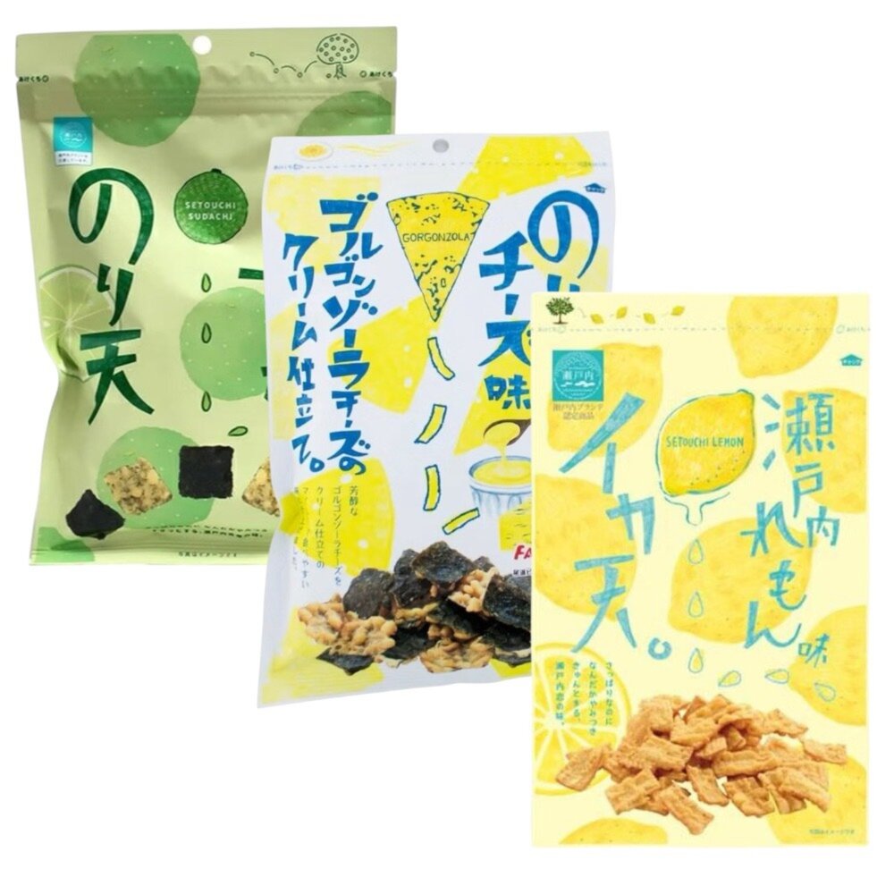 1241571298-日本MARUKA 瀨戶內檸檬天婦羅餅乾 花枝天婦羅 檸檬味炸花枝酥餅 花枝酥餅 魷魚餅 花枝脆餅