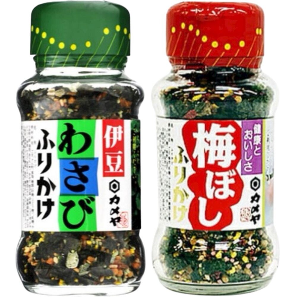 13599161098-日本 龜谷 灑飯香鬆 玻璃罐香鬆 拌飯香鬆 日本香鬆 飯友 芥末 山葵 梅子