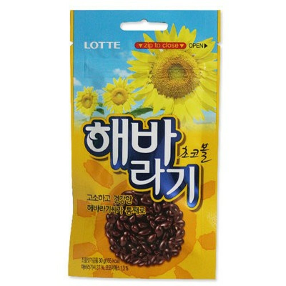 136621392-韓國 樂天 LOTTE 向日葵 巧克力風味 葵花子 可可風味 巧克力風味米 葵花籽 葵瓜子 葵瓜籽 可可