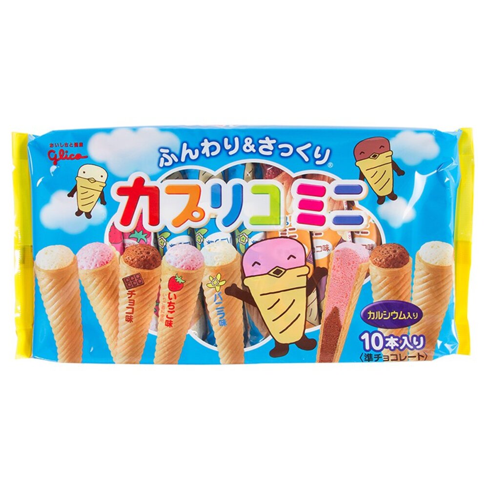 日本固力果Gligo 格力高 綜合迷你甜筒 冰淇淋 餅乾 固力果甜筒 甜筒餅乾 三味甜筒-圖片-2