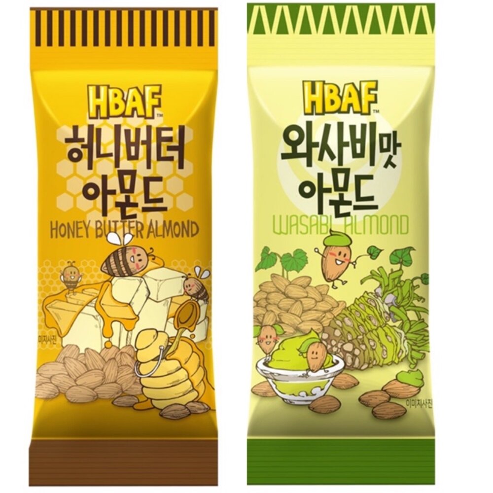 144125390-韓國 HBAF 芥末 杏仁果 蜂蜜奶油 隨身 攜帶 小包裝 韓國杏仁豆 TOM'S 杏仁豆
