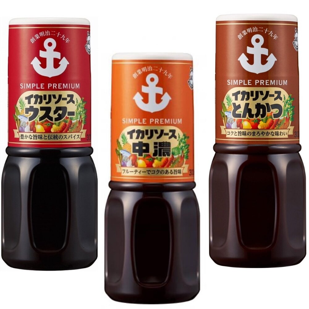 14699541475-日本 伊加利 IKARI 烏酢 香酢調味料 豬排醬 伍斯特醬 中濃醬