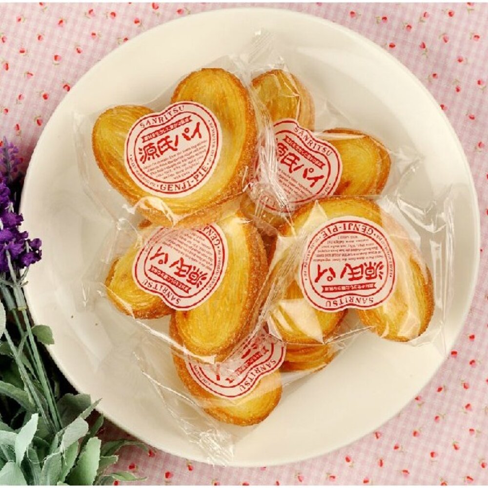 日本 三立製菓 三立 源氏派 家庭號包裝 愛心千層派餅 愛心餅 蝴蝶餅 三立德用源氏 愛心派-圖片-4