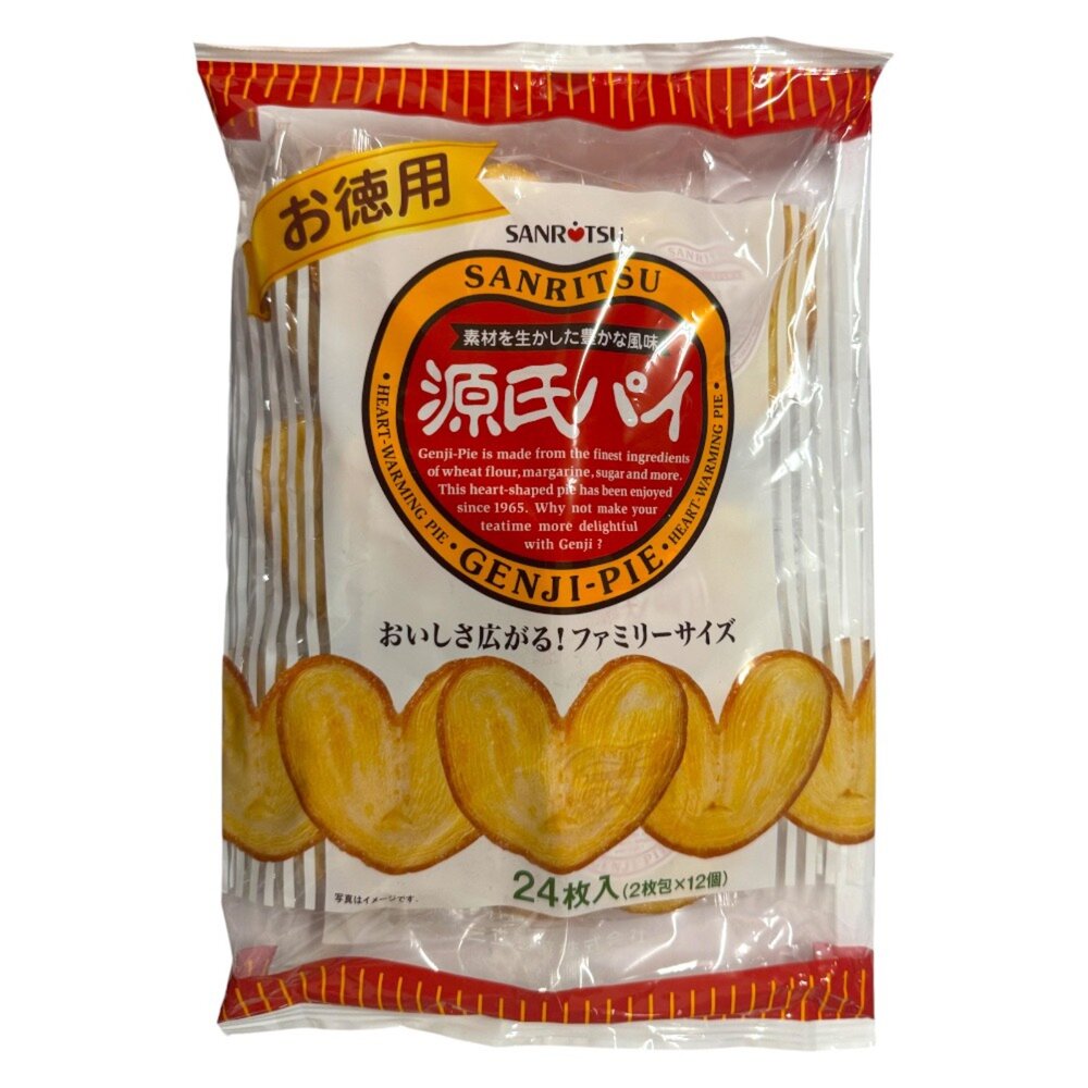 16443680-日本 三立製菓 三立 源氏派 家庭號包裝 愛心千層派餅 愛心餅 蝴蝶餅 三立德用源氏 愛心派