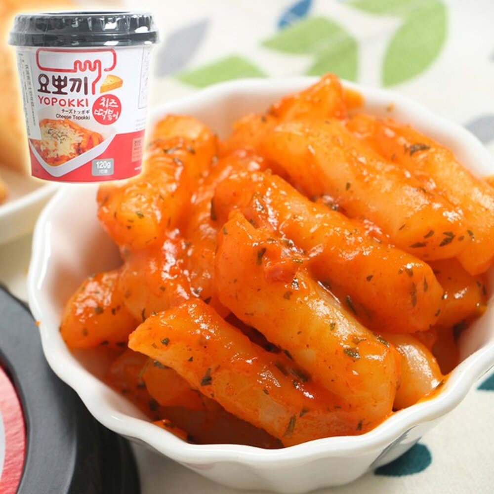 韓國 YOPOKKI 辣炒年糕 方便杯 香辣味 起司 辛辣 奶油洋蔥 炸醬 年糕杯 年糕 速食杯-圖片-2