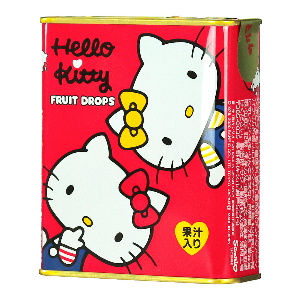 18388378902-日本 佐久間 罐裝水果糖 KITTY 果汁糖果 懷念好味道 罐裝糖 糖果罐 水果糖 鐵罐