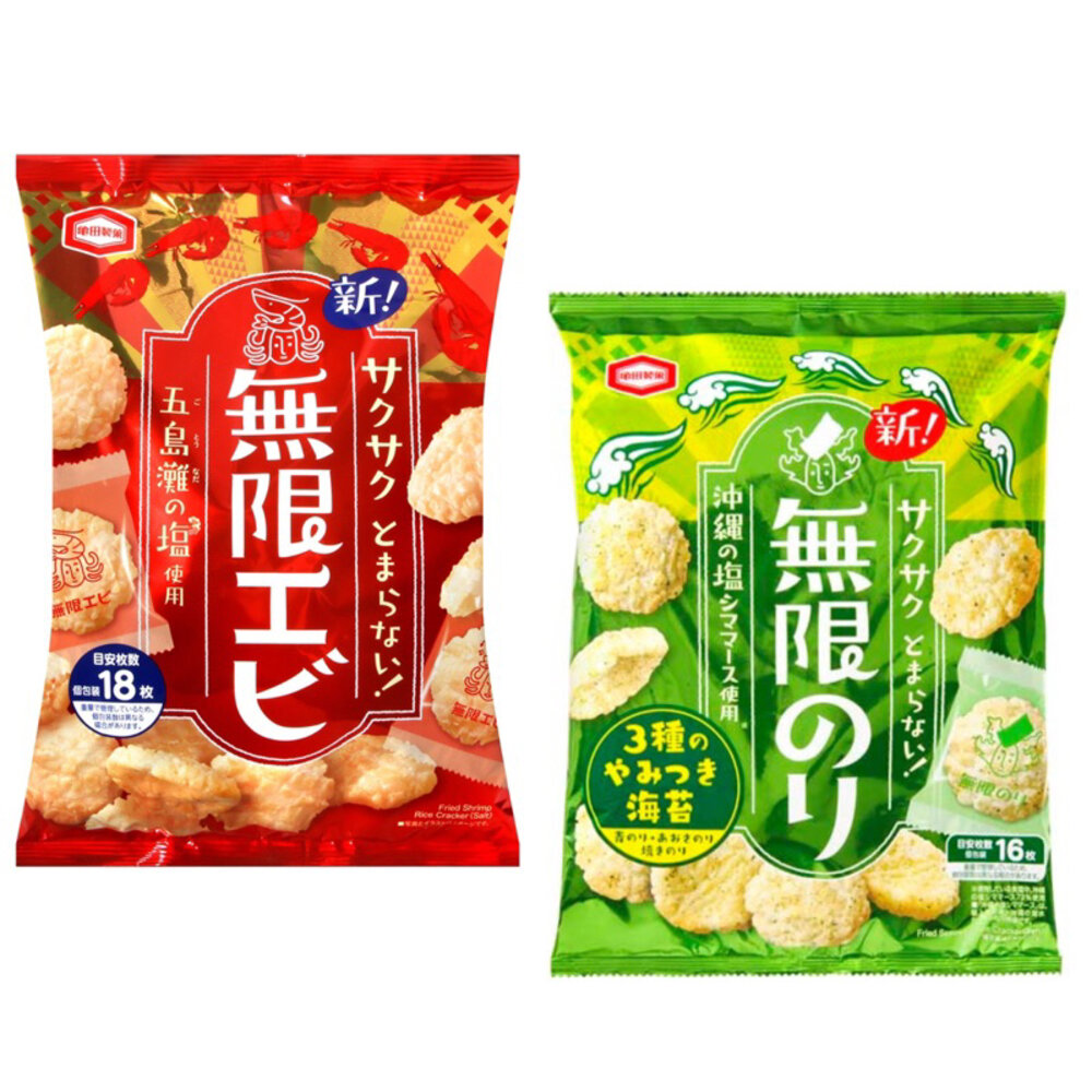 18874129926-日本龜田製菓無限蝦味米果蝦米果米餅仙貝蝦子無限蝦餅