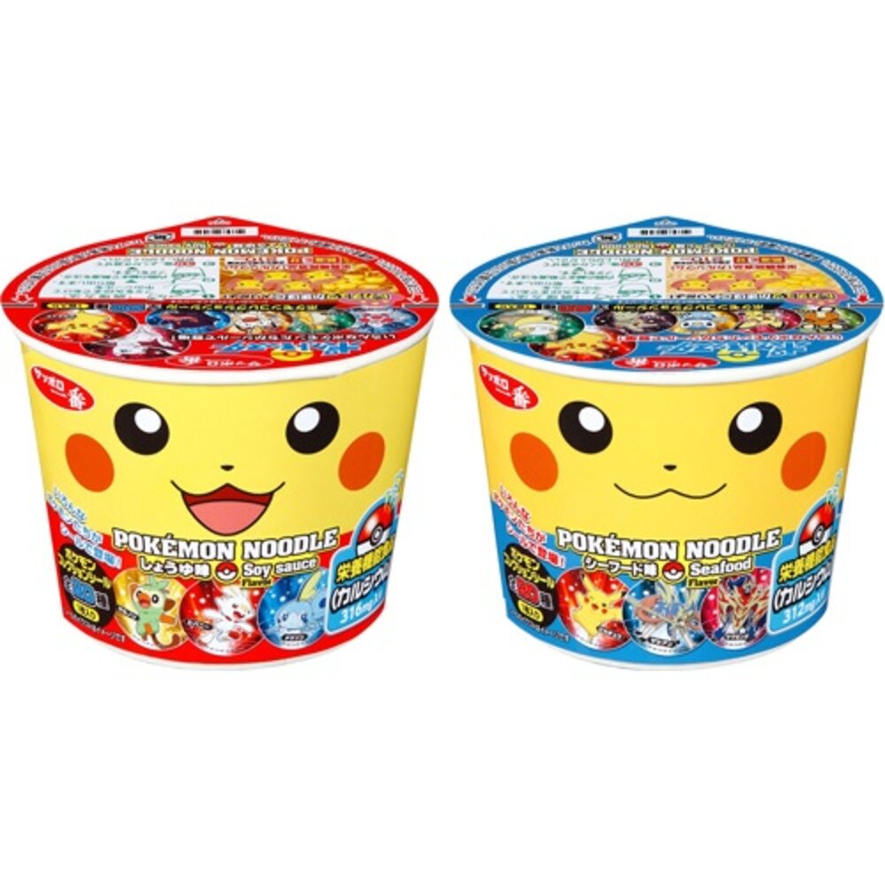 19765935528-日本 三洋食品 一番 神奇寶貝 皮卡丘 寶可夢 杯麵 泡麵 海鮮 Pokeman 伊布 小份量