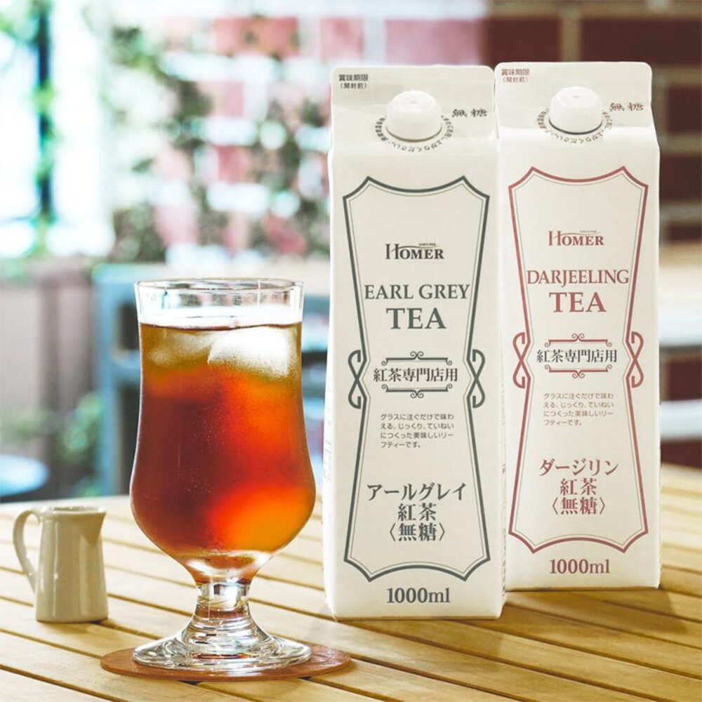 日本 KALDI Homer 無糖 格雷 伯爵紅茶 大吉嶺紅茶 1L 紅茶 專門店 咖啡-圖片-1