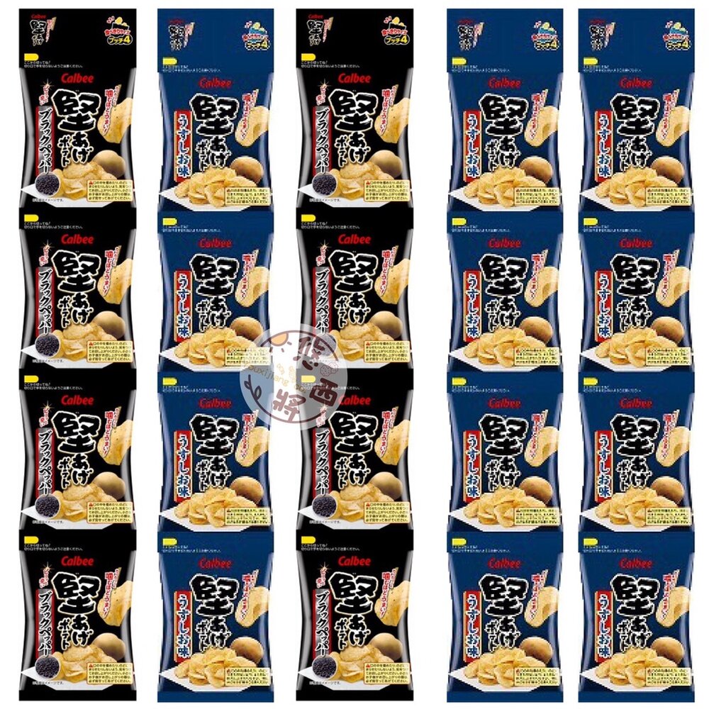 20767566277-日本 卡樂比 Calbee 卡樂先生 堅脆洋芋片 日本洋芋片 薯片 卡魯比 加魯比 堅持