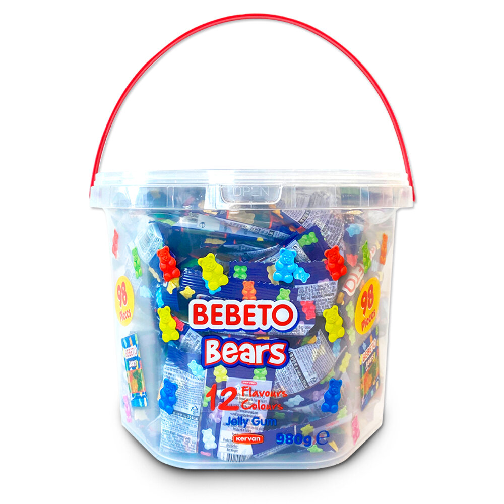 22079715468-土耳其 Bebeto 水桶 彩虹熊 軟糖 小熊軟糖 桶裝 分享包 婚禮小物 造型軟糖 同樂會 生日 提桶裝