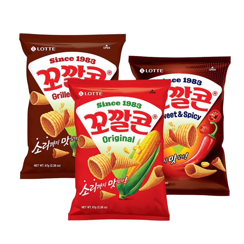 22178094523-韓國 Lotte 樂天 玉米脆角 烤玉米 原味 烘焙玉米脆角 玉米餅 黃金脆角 玉片脆餅 金牛角 餅乾