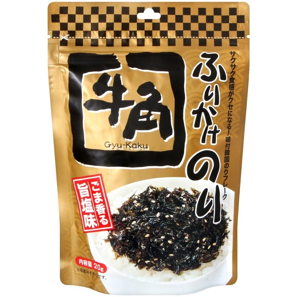 23414141486-日本 Foodlabel 海苔芝麻風味 飯友 海苔 芝麻 海苔酥 拌飯料 牛角