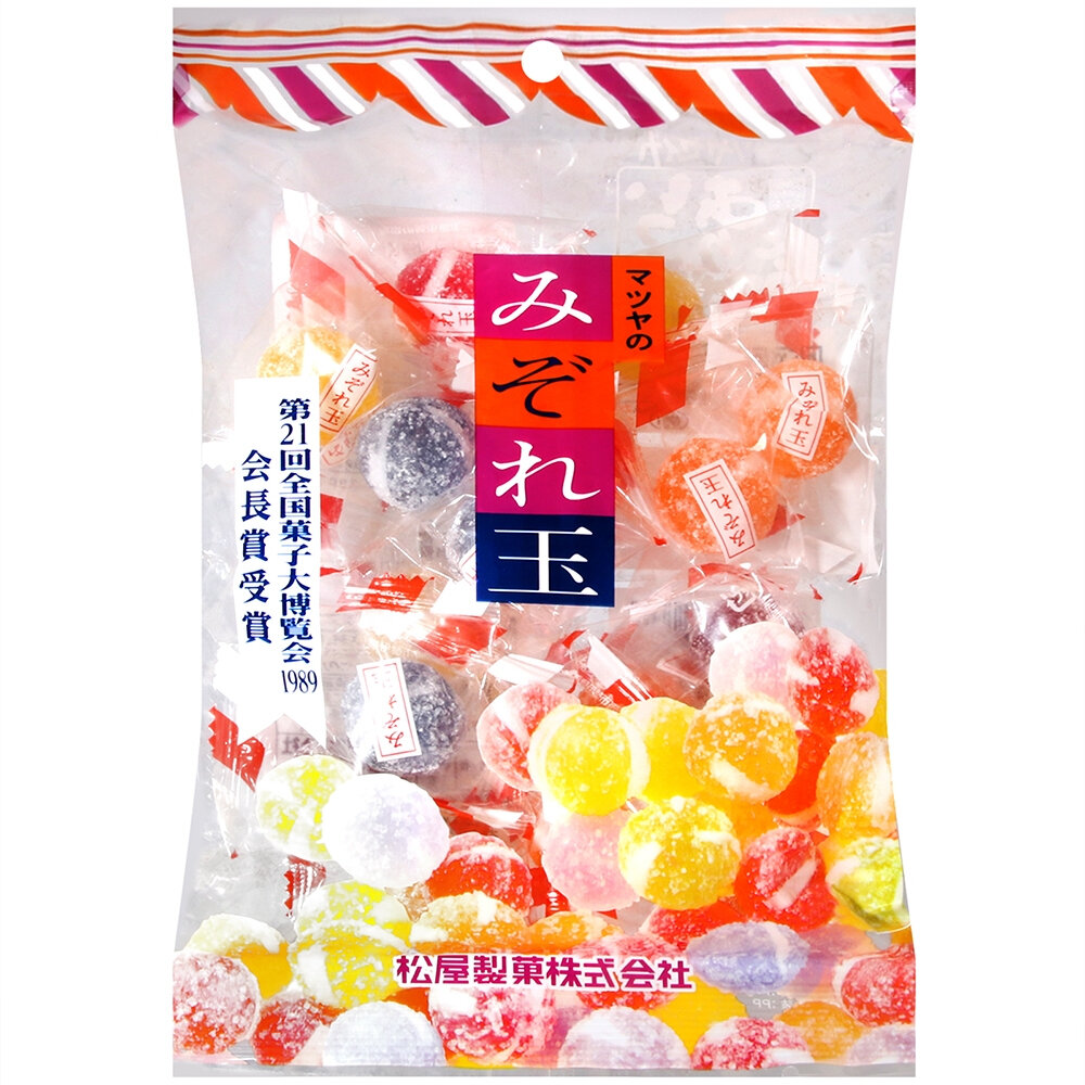 23528480653-日本 松屋製菓 彩色球型糖 玉糖果 6味玉糖果 雪花球形糖果 6味糖果 柑仔糖 大玉糖 古早味