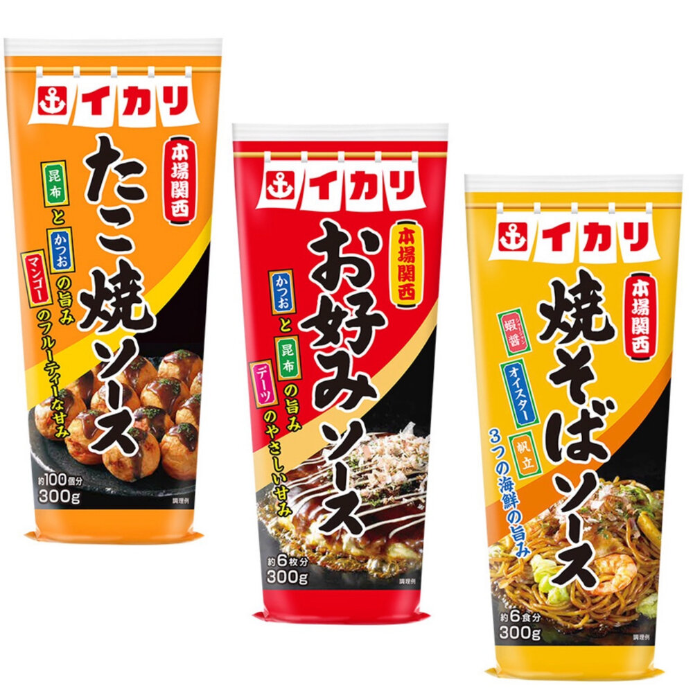 23536305009-日本 伊加利 香酢調味料 大阪燒醬 章魚燒醬 炒麵醬 煎餅醬 日式炒麵醬 藝妓醬料 煎餅 大阪燒