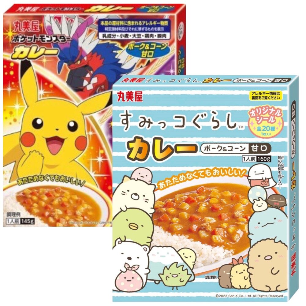 23554215770-日本 丸美屋 速食咖哩 角落生物 寶可夢 甘口 咖哩 咖喱 速食 燴醬 醬料包 調味包 燴飯 燴料 方便料理包 即食