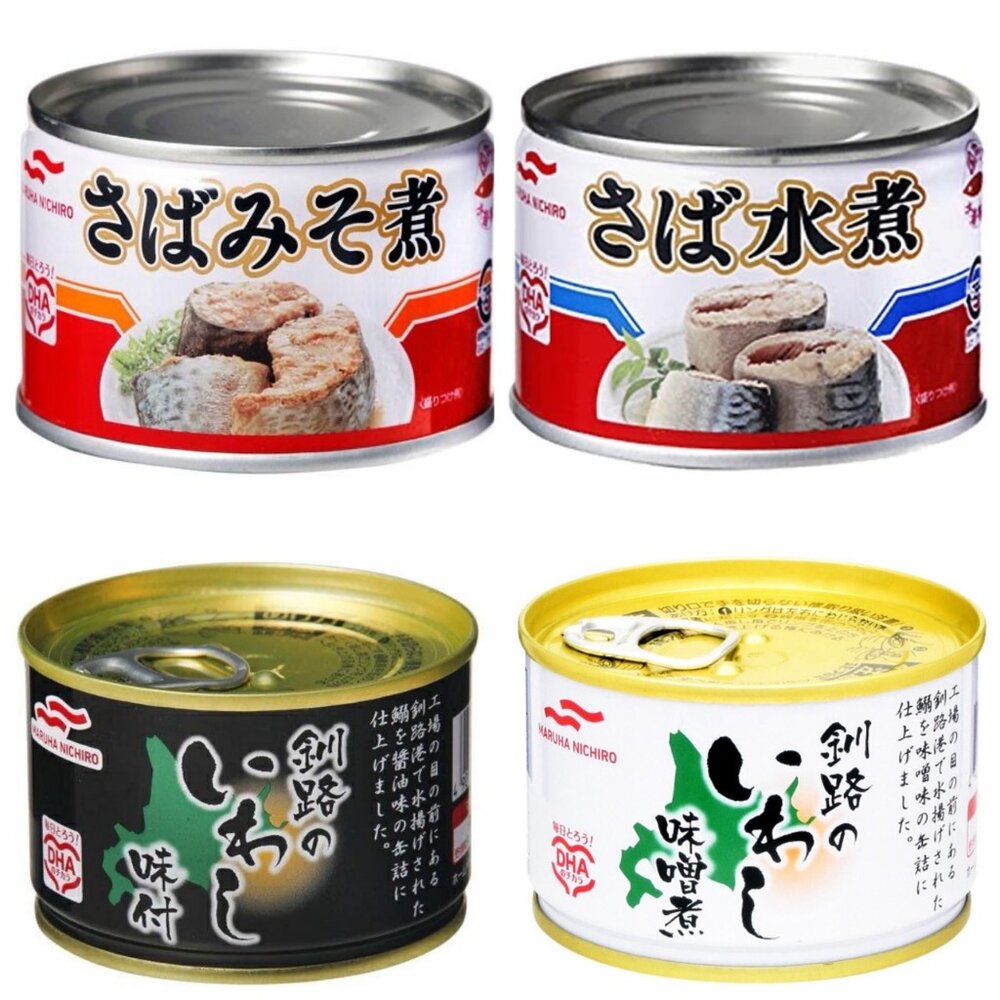24105377576-日本 丸哈 鯖魚 罐頭 魚罐頭 煮付 味噌煮 釧味付 沙丁魚罐 沙丁魚 鯖魚罐 水煮