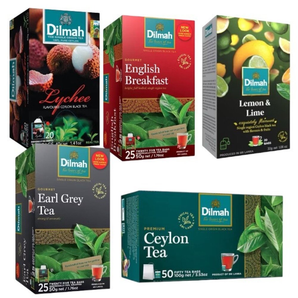24193566086-Dilmah 帝瑪 沖泡茶包 茶包 英國早餐紅茶 錫蘭紅茶 荔枝風味紅茶 檸檬萊姆風味紅茶 紅茶 蒂瑪 帝馬
