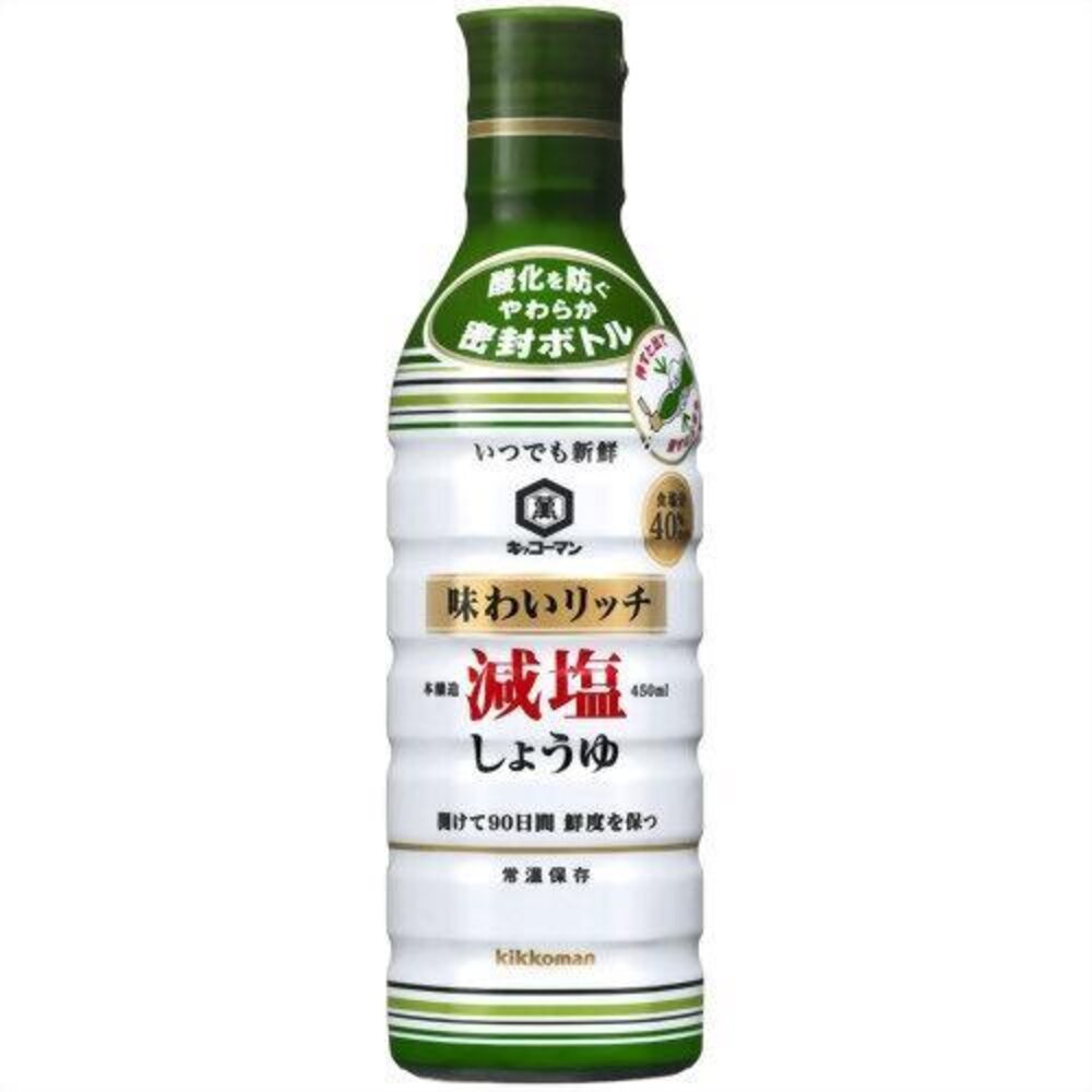 24440939079-日本 龜甲萬 KIKKOMAN 減鹽 醬油 減塩 日式醬油 低鹽 低塩