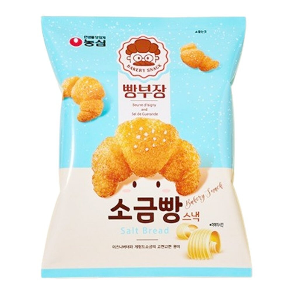 韓國 農心 Nongshim 可頌 麵包造型 餅乾 可鬆 奶油鹽 可頌麵包 可頌餅 可頌鬆餅-圖片-1
