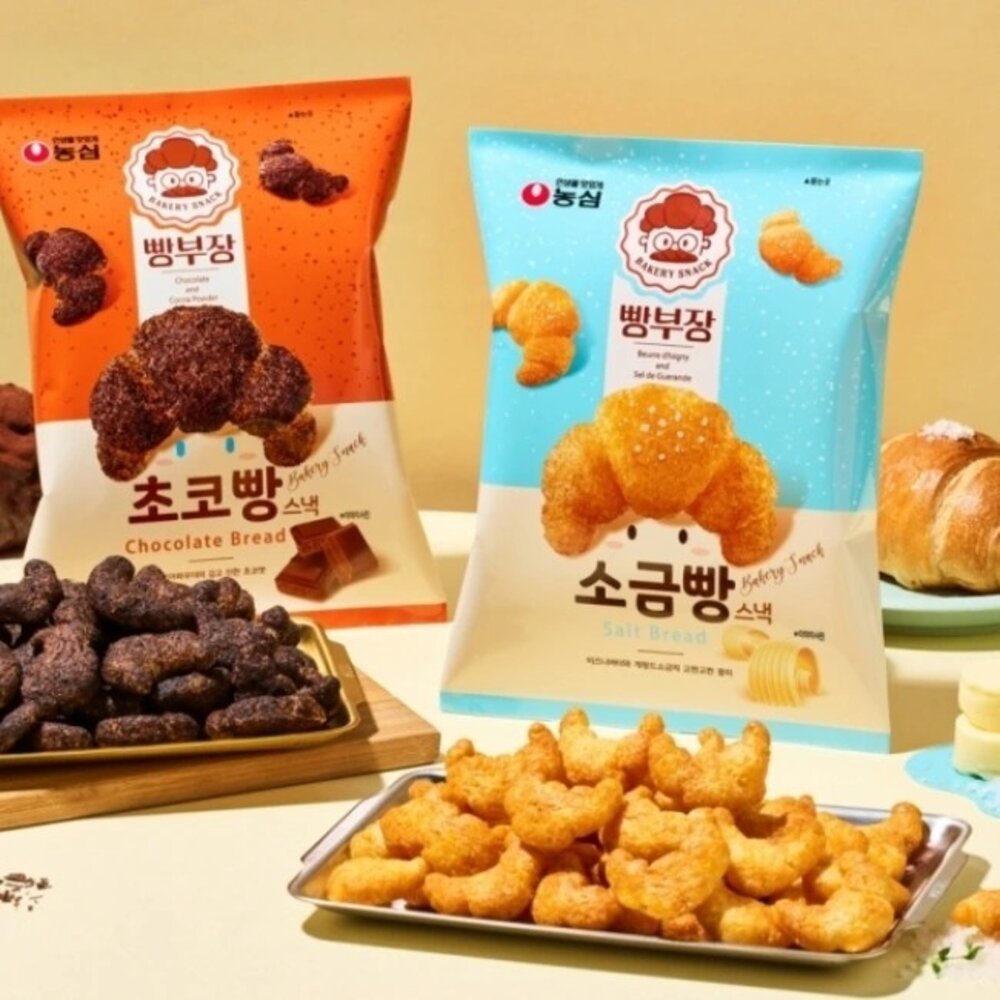 韓國 農心 Nongshim 可頌 麵包造型 餅乾 可鬆 奶油鹽 可頌麵包 可頌餅 可頌鬆餅 抹茶味-圖片-3