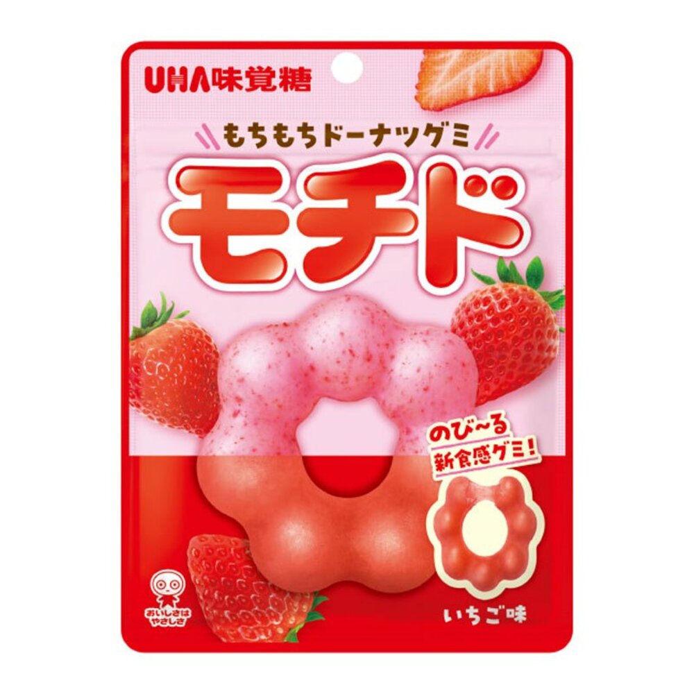 24792704069-日本 UHA 味覺糖 甜甜圈 造型軟糖 草莓 波堤 QQ軟糖 軟糖