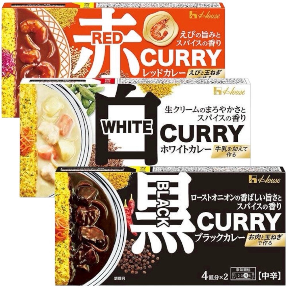 251110182736-日本 House好侍 CURRY 咖哩塊 白咖哩 赤咖哩 黑咖哩 蝦味咖哩塊 奶油咖哩塊 中辛