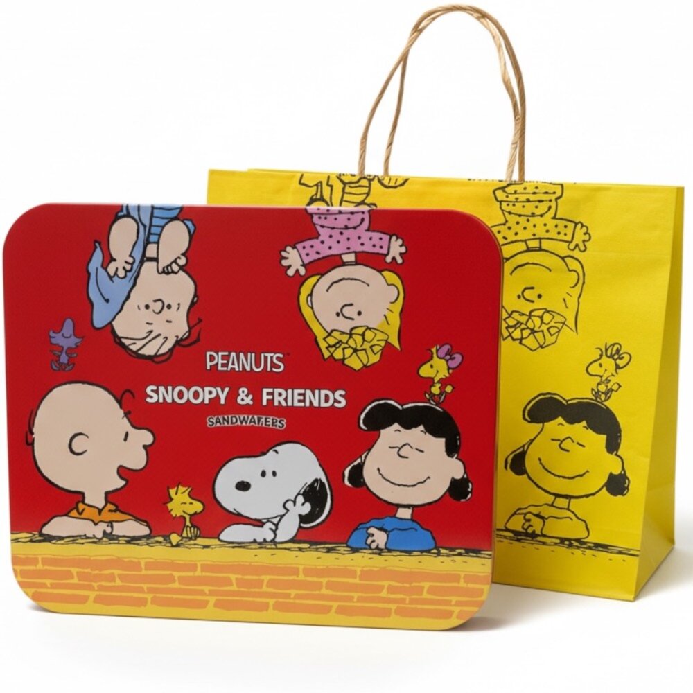 251223172911-台灣 PEANUTS SNOOPY&FRIENDS 史努比 禮盒 經典法蘭酥禮盒 附提袋 春節 法蘭酥 節慶禮盒