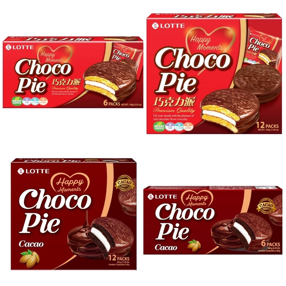 25126160653-韓國 樂天 LOTTE 巧克力風味派 可可派 黑巧克力派 黑可可