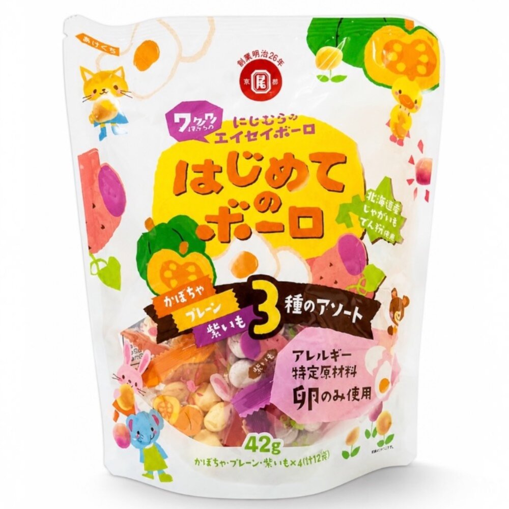 2525137182-日本 京都 西村 綜合蛋酥 三色蛋酥 寶寶蛋酥 寶寶餅乾 蛋酥 南瓜 紫薯 原味 三種類蛋酥