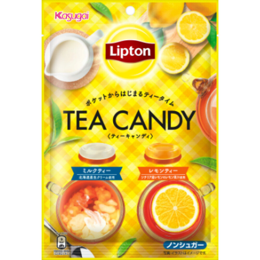 25571026634-日本 春日井 立頓  Lipton 檸檬茶糖 奶茶糖 雙層糖