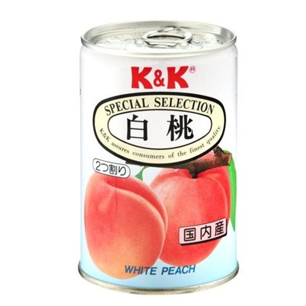 25871428548-日本 K&K 本產 白桃 水果罐頭 日本白桃 桃子 水蜜桃罐 水果罐 水蜜桃 即食
