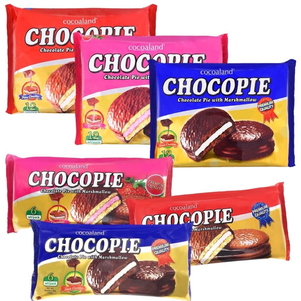 25987736874-馬來西亞COCOALANDchocopie巧克力風味派草莓風味黑巧克力風味夾心派奶素巧克力派