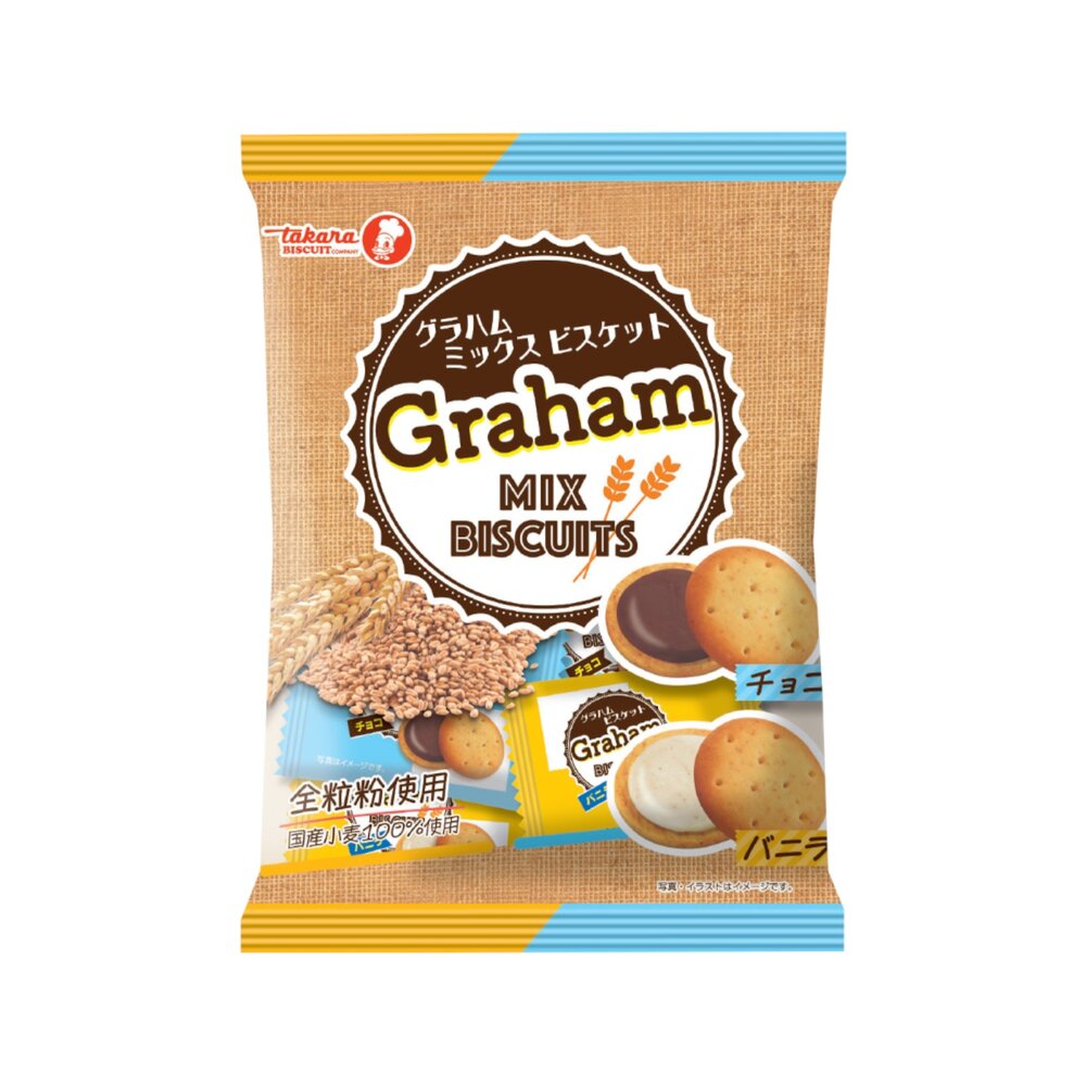 260109190335-日本 寶製果 Tarana Graham 綜合可可香草夾心餅 夾心餅乾 香草味 可可味 寶製菓