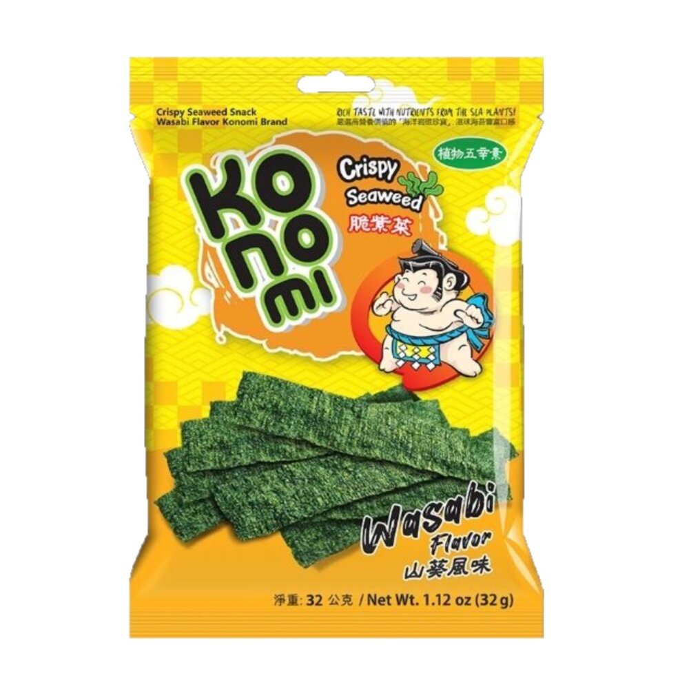 2602091757-泰國 Konomi 相撲手 山葵口味 脆紫菜 原味 紫菜 相撲海苔 海苔 脆海苔 海苔