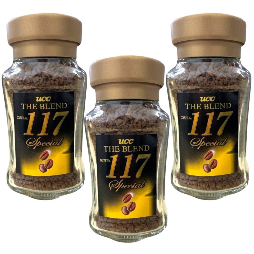 2602131737399-3罐/組_日本 上島咖啡 UCC 玻璃罐裝 即溶咖啡 117 黑咖啡 隨身罐 迷你罐