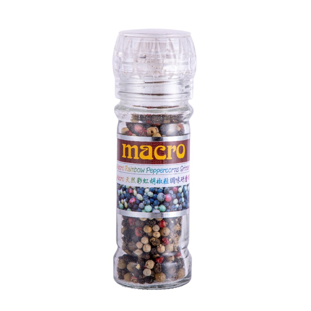 macro 天然彩虹胡椒粒調味研磨罐 胡椒粒 研磨罐 胡椒 調味品-圖片-1