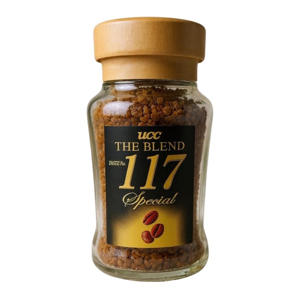 26032419-日本 上島咖啡 UCC 玻璃罐裝 即溶咖啡 117 黑咖啡 隨身罐 迷你罐