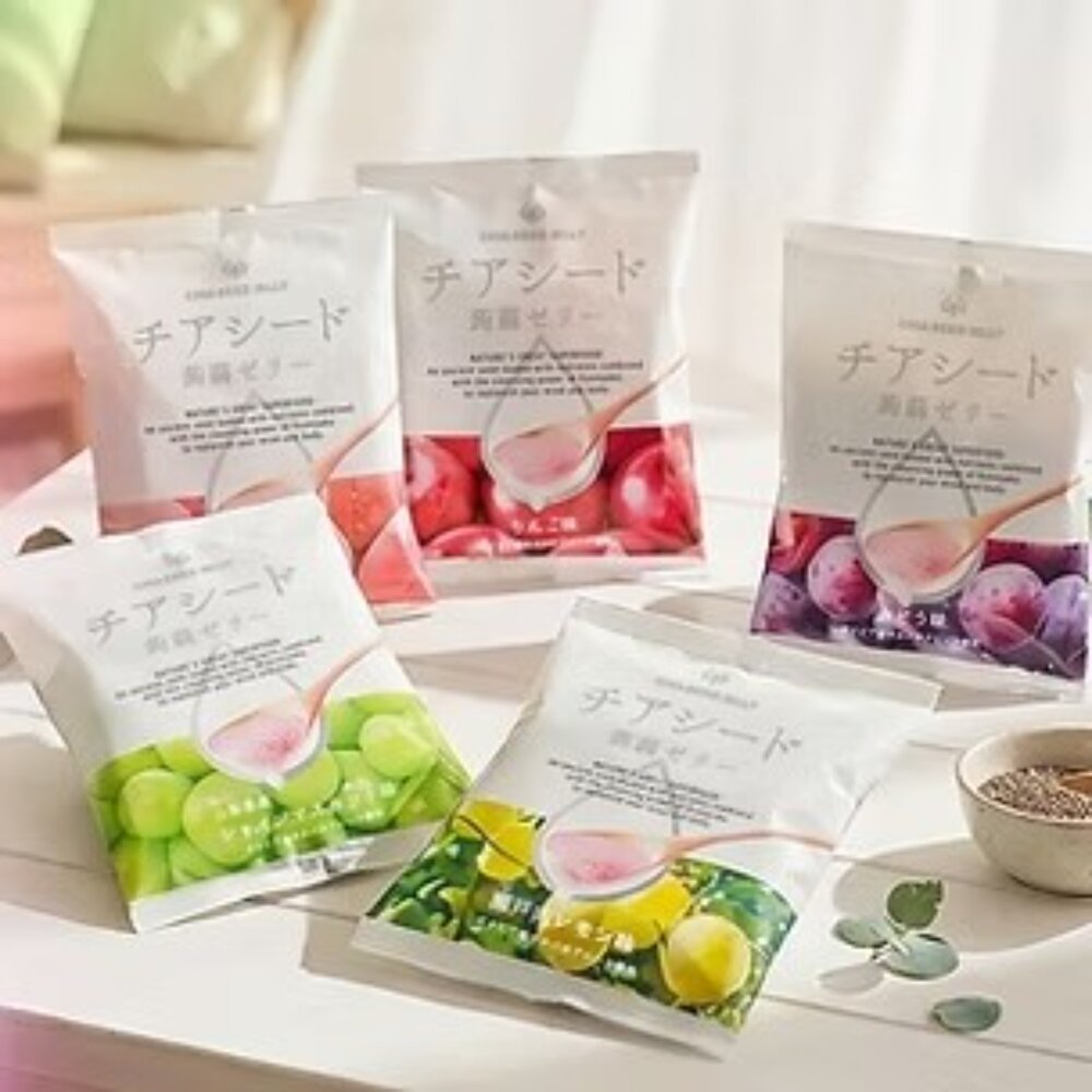 260401170951-日本 CHIA SEED JELLY 若翔 蒟蒻果凍 奇亞籽蒟蒻 不沾手果凍 葡萄味 檸檬味 蘋果味 桃子味 果凍