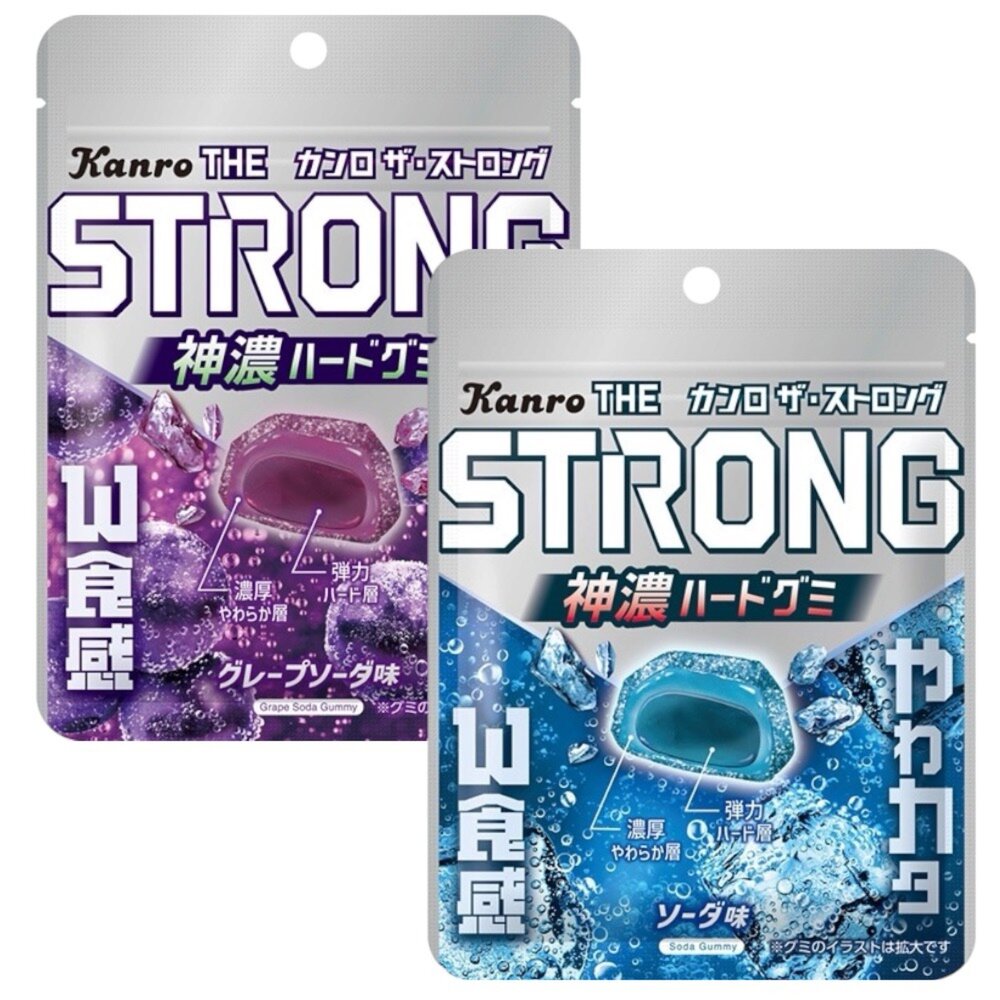 260506195912-日本 卡羅 Kanro THE STRONG 神濃 彈力夾心軟糖 軟糖 葡萄風味 蘇打風味